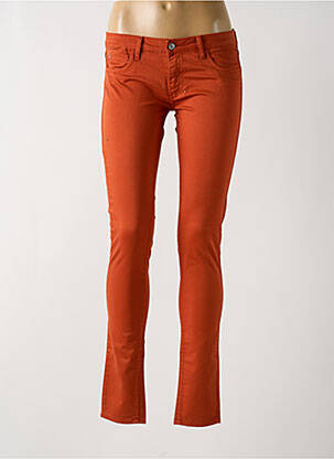 Pantalon slim taille basse taille basse orange LE TEMPS DES CERISES femme