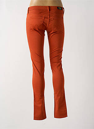 Pantalon slim taille basse taille basse orange LE TEMPS DES CERISES femme
