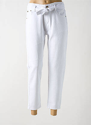 Jean coupe mom poches taille haute blanc MOLLY BRACKEN femme