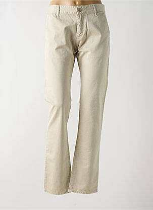 Pantalon chino taille basse taille basse beige LE TEMPS DES CERISES femme