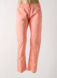 Pantalon chino tissage popeline taille normale orange LE TEMPS DES CERISES femme