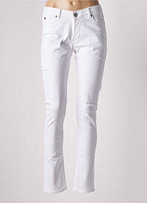 Jeans coupe slim stretch taille normale blanc GARCIA femme
