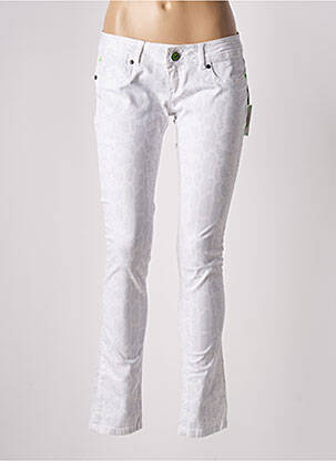 Pantalon slim taille basse taille basse blanc LOIS femme