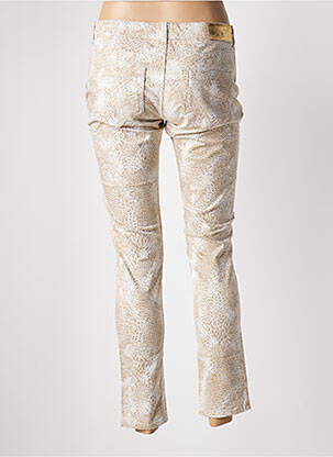Pantalon 7/8 stretch taille basse beige DOUYOUDOU femme