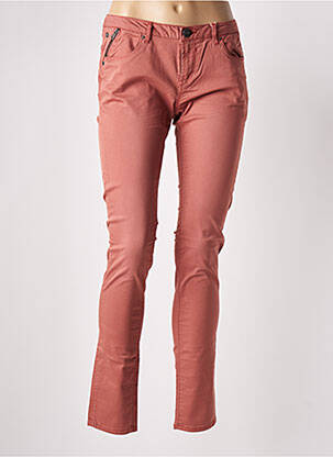 Pantalon slim tissage popeline taille normale orange GARCIA femme