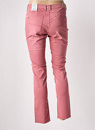 Pantalon slim tissage popeline taille normale rose GARCIA femme