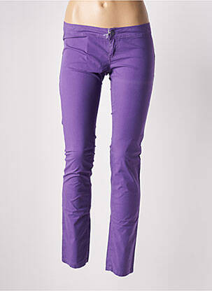 Pantalon slim taille basse taille basse violet LOIS femme