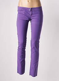 Pantalon slim taille basse taille basse violet LOIS femme