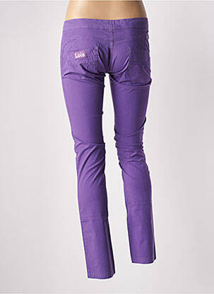 Pantalon slim taille basse taille basse violet LOIS femme