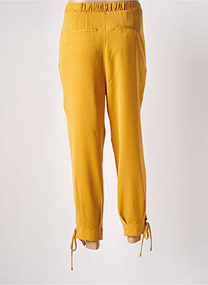 Pantalon droit taille à pinces taille haute jaune MOLLY BRACKEN femme
