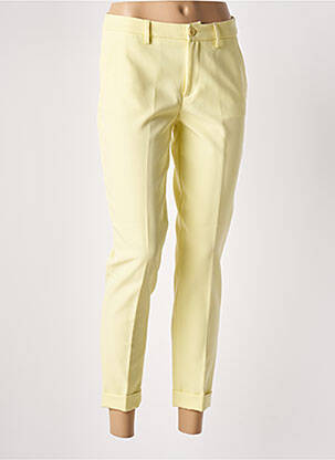 Pantalon 7/8 stretch taille normale jaune LIU JO femme