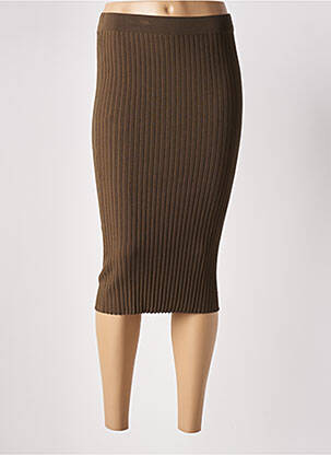 Jupe mi-longue taille haute vert GUESS femme