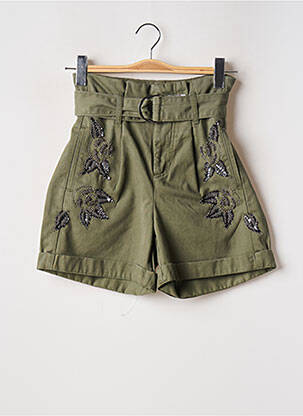 Short taille à pinces taille haute vert LIU JO femme