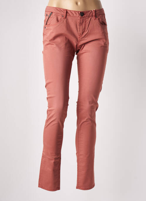Pantalon slim tissage popeline taille normale orange GARCIA femme
