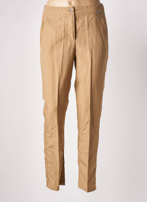 Pantalon slim taille élastique taille haute beige LIU JO femme