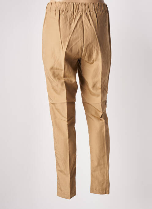 Pantalon slim taille élastique taille haute beige LIU JO femme