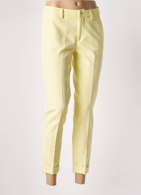 Pantalon 7/8 stretch taille normale jaune LIU JO femme