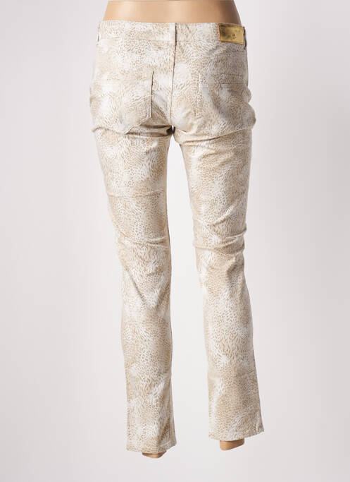 Pantalon 7/8 beige DOUYOUDOU pour femme