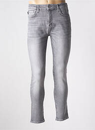 Jeans skinny stretch taille normale gris SUPERDRY homme