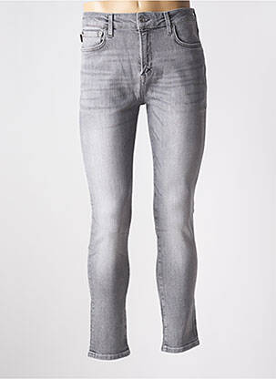 Jeans skinny stretch taille normale gris SUPERDRY homme