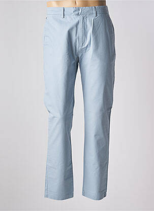 Pantalon chino fermeture zippée sous rabat avec crochet taille normale bleu SUPERDRY homme
