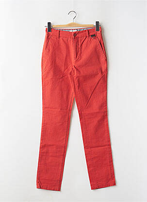 Pantalon chino tissage popeline taille normale orange ELEVEN PARIS homme