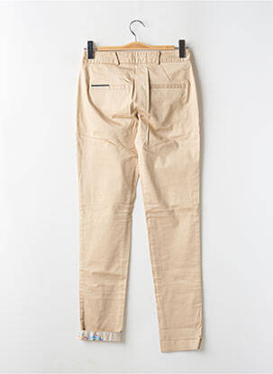 Pantalon chino tissage popeline taille normale beige ELEVEN PARIS femme