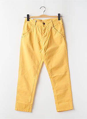 Pantalon 7/8 tissage popeline taille normale jaune SCHOOL RAG femme