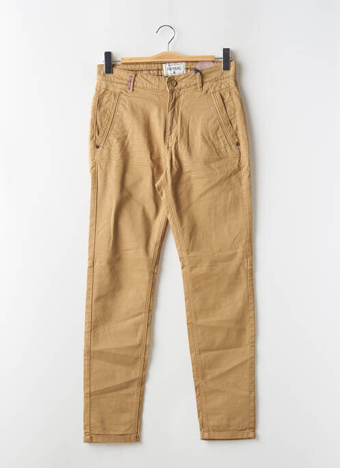 Pantalon chino tissage popeline taille normale beige KAPORAL homme