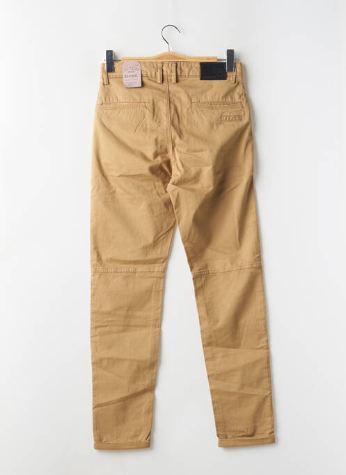 Pantalon chino tissage popeline taille normale beige KAPORAL homme