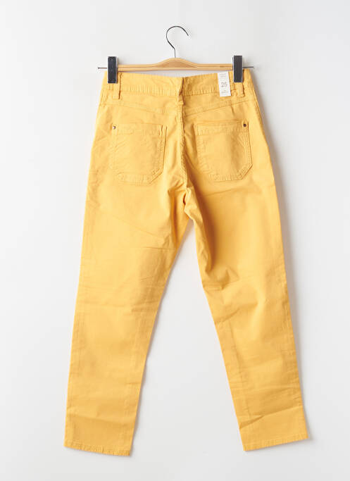 Pantalon 7/8 tissage popeline taille normale jaune SCHOOL RAG femme