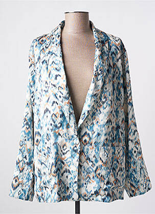 Blazer col châle bleu MOLLY BRACKEN femme