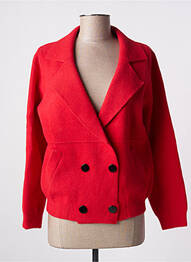 Veste casual col tailleur rouge MOLLY BRACKEN femme
