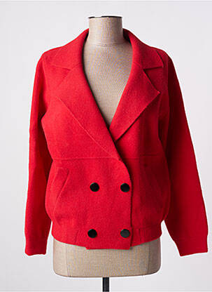 Veste casual col tailleur rouge MOLLY BRACKEN femme