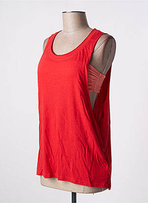 Débardeur stretch sans manche rouge ELEVEN PARIS femme