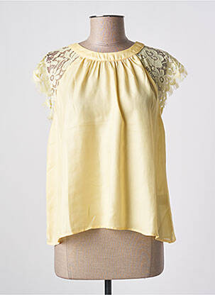 Blouse manches courtes manches courtes jaune MOLLY BRACKEN femme