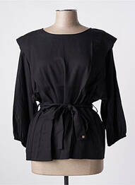 Blouse col rond manches 3/4 noir KOCCA femme
