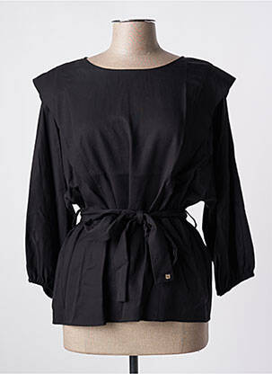 Blouse col rond manches 3/4 noir KOCCA femme