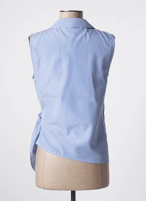 Chemisier coupe cintrée sans manche bleu TOMMY HILFIGER femme