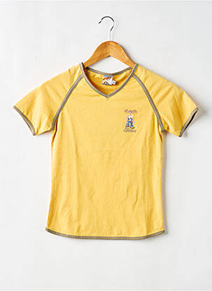 T-shirt coupe cintrée manches courtes jaune LILI VARICELLE fille