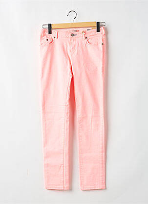 Jeans coupe slim taille basse taille ajustable rose SCOTCH & SODA fille