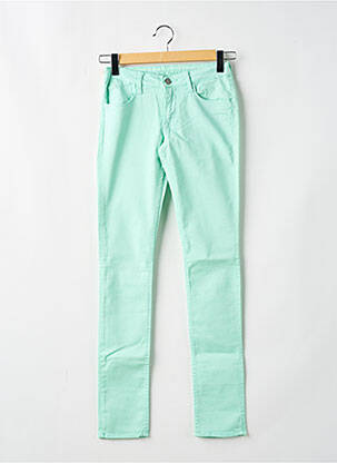 Pantalon slim taille basse taille ajustable bleu LE TEMPS DES CERISES fille