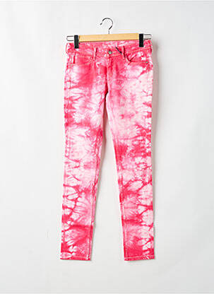 Jeans coupe slim taille basse taille ajustable rose PEPE JEANS fille