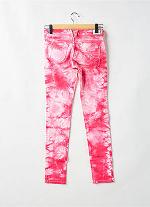 Jeans coupe slim taille basse taille ajustable rose PEPE JEANS fille