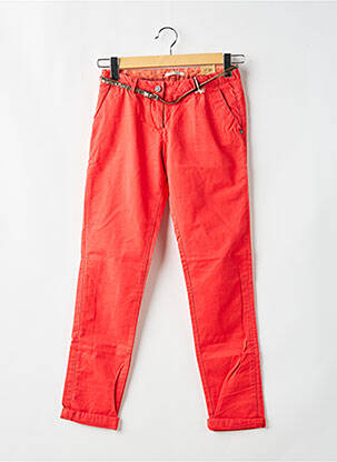 Pantalon chino tissage popeline taille ajustable orange SCOTCH R'BELLE fille