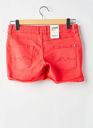 Short tissage denim taille ajustable rouge PEPE JEANS fille