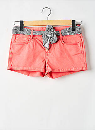 Short fermeture zippée sous rabat boutonné taille ajustable rose LE TEMPS DES CERISES fille