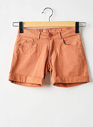 Short fermeture zippée sous rabat boutonné taille ajustable orange KAPORAL fille