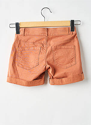 Short fermeture zippée sous rabat boutonné taille ajustable orange KAPORAL fille