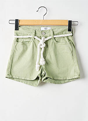 Short stretch taille ajustable vert LE TEMPS DES CERISES fille